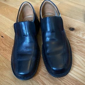 Clarks Black Leather Loafers